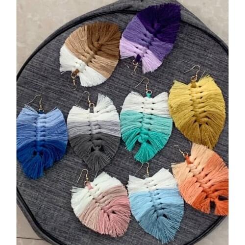 Long Tassel Earrings for Women Bohemia Leaf Earring Ethnic Summer Fringe Earing Jewelry 2020 Boucles D’oreilles Pour Les Femmes