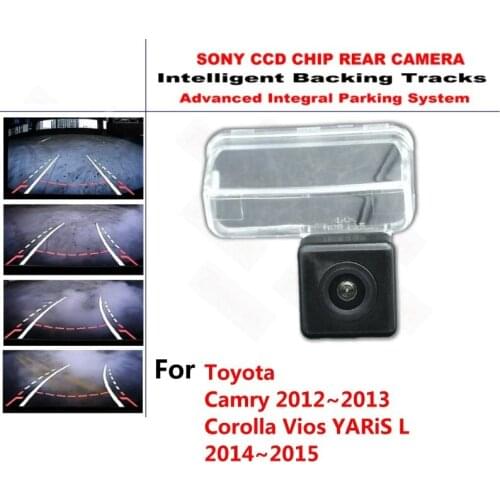 For Toyota Camry Corolla Vios YARiS L 12~15 Intelligent Dynamic Tracks Rear View Reverse Backup Trajectory Camera Night Vision