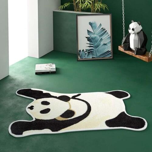 Tiger Panda Cat Print Rug Bathroom Kitchen Door Mat Anti-slip Mat Animal Print Carpet Area Rug for Home 3 Size