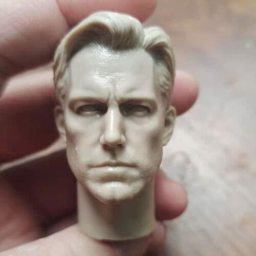 Hot Sales 1/6th Male Ben Affleck The Dark Knight Head Sculpture Unpainted White Color For 12inch DIY Figures