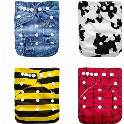 Baby Washable Reusable Real Cloth Pocket Nappy Diaper Cover Wrap suits Birth to Potty One Size Nappy Inserts