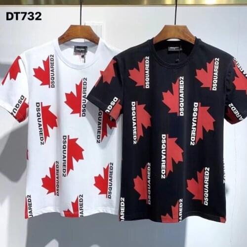 2021 New Style DSQ2 Fashion High-End Printed Mens Short-Sleeved T-shirt DT732
