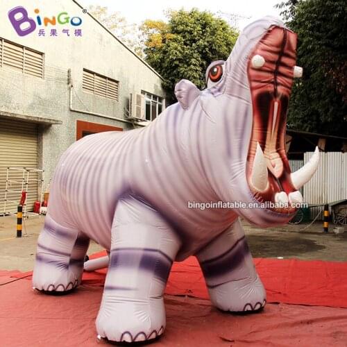Personalized 3m height PVC giant inflatable hippo / big inflatable hippopotamus toys