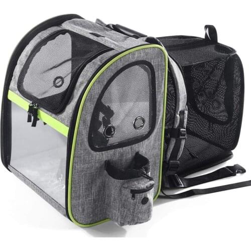 Pet Supplies Transparent Pet Bag PVC Dog Bag Cat Backpack Folding Cat Bag Capsule Out Portable PET Case For Christmas Gift