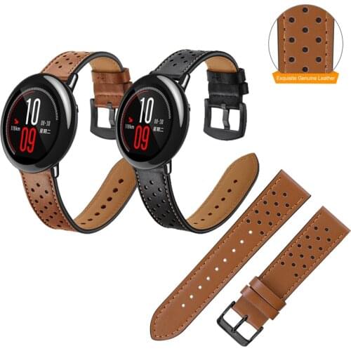 20mm 22mm Leather Watch Bands Strap for Huami Amazfit PACE for Huami GTR 2 /GTR 47mm Replacement band strap