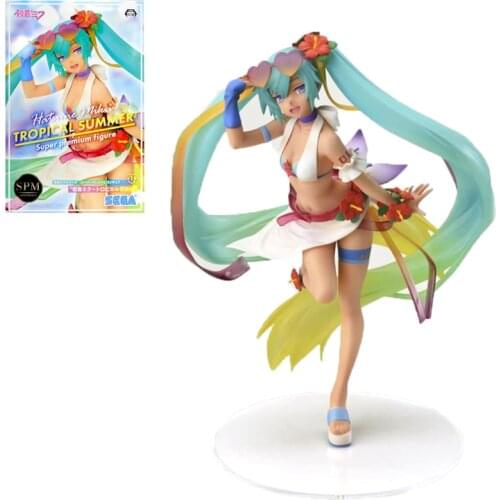 Sega Hatsune Tropical Midsummer Miku Garage Kit Pvc Assembly Model Western Animiation Action Figure Kids Toys