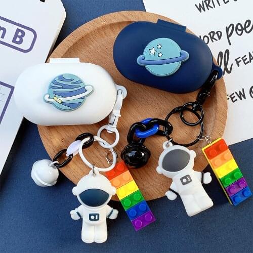 Cute Astronaut Silicone Case for OPPO Enco W31 Lite Case Biuetooth Earphone Case TWS Headphones Protective Cover Shockproof Box