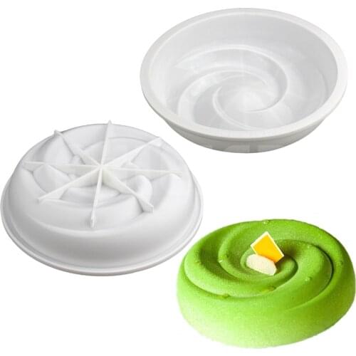 Baking Pastry Tools Spiral Forms Silicone cake mold , Non-stick Silicone Molds for Muffin chocolate and Soap Cake Decoration