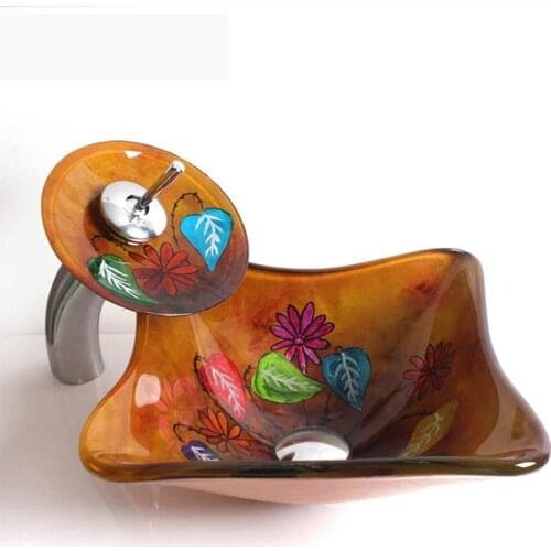 Bathroom Glass Washbasin Children Wash Basin Kindergarten Childrens Creative Glass Art Bowl Basin Tempered glass sink
