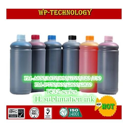 IC32 Sublimation ink suit for Epson ICBK32 ICC32 series ,suit for Epson PM-A850 PM-A870 PM-A890 PM-G700 etc,1L per color