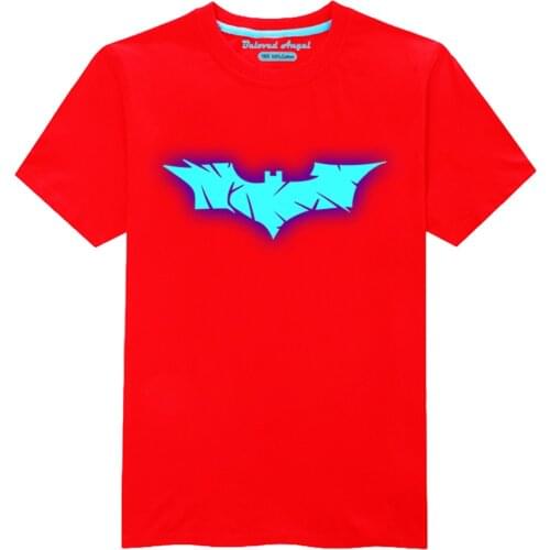 Luminous Print Boys Girls Tshirt Fashion Baby Top Cartoon Casual Kids T Shirts Children Round Neck Short Sleeve T-Shirts 3-15T