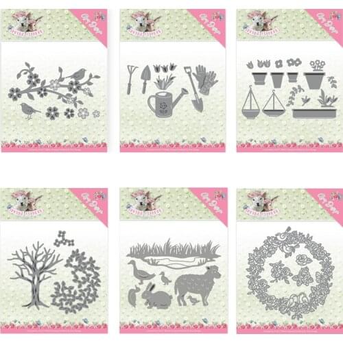 Piggy Craft metal cutting dies cut die mold Spring season decoration Scrapbook paper craft knife mould blade punch stencils dies