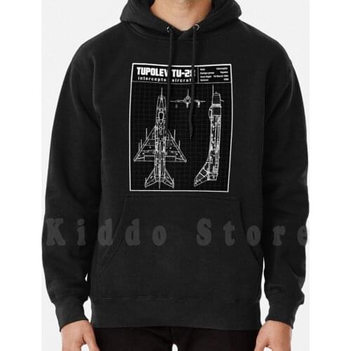 Tupolev Tu - 28 Schematic hoodies long sleeve Fighter Jet Jet Fighter Russian Air Force Airplane Military Jet
