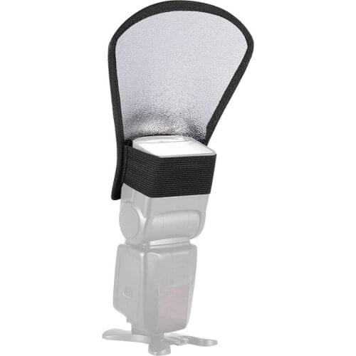 Universal Two-Sides Flash Diffuser Softbox Silver / White Reflector for Canon Nikon Pentax Yongnuo Speedlite Accessories 2-in-1