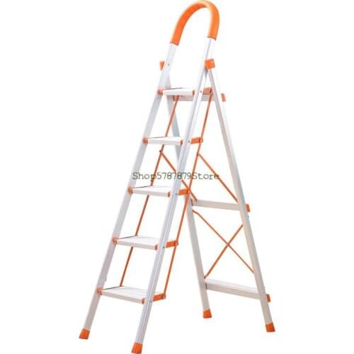 Household Aluminum Alloy Thickened Indoor Multi-function Ladder Four Five Step Ladder Telescopic Ladder Folding Herringbone Ladd