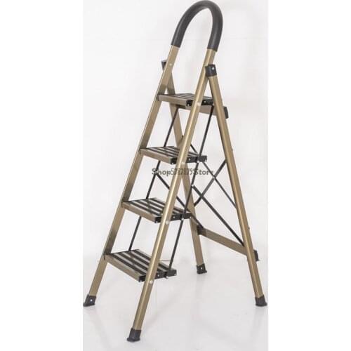 Aluminum Alloy Thickened Folding Herringbone Four Five Step Indoor Portable Climbing Function Household Ladder