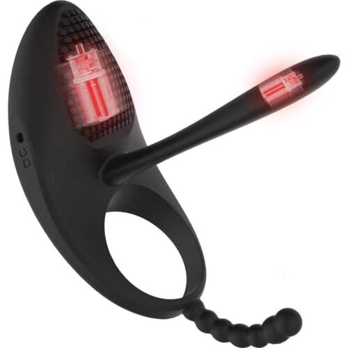 Vibrating Cock Ring 7-Speed Penis Ring Vibrator Medical Silicone Waterproof Rechargeable Powerful Vibration Sex Toy For Couples