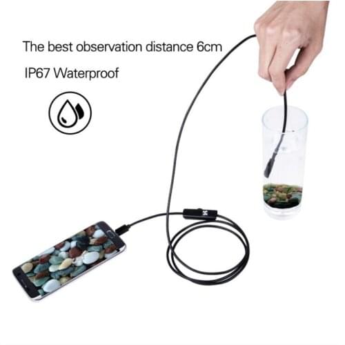 Newest 5.5mm Waterproof Mini Android Endoscope USB Wire Snake Tube Inspection Borescope Compatible Android Smartphone PC