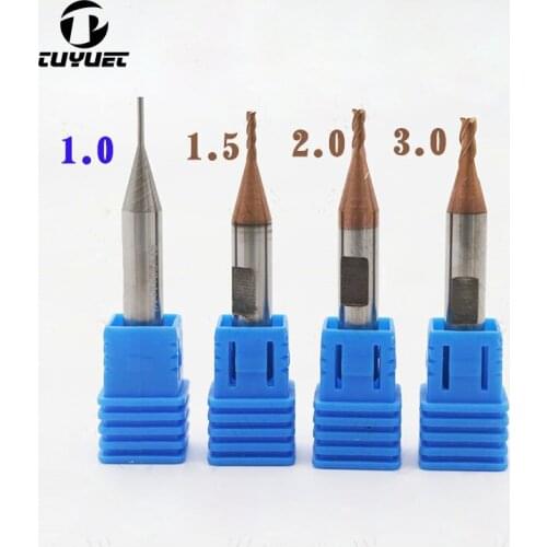 Tungsten Steel E9Z CHS Milling cutter for Automatic Key Cutting Machine 1.0mm/1.5mm/2.0mm/2.5mm Thickened coating