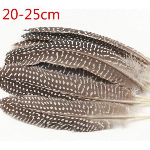 Top Quality Natural guinea fowl feathers 10/ 20/50 pcs 20-25cm feathers For crafts Wedding decoration plumes