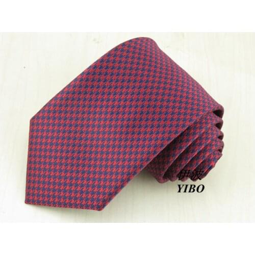 YIBO new men red and navy plover case design marriage fashion boutique neck tie 8CM wide