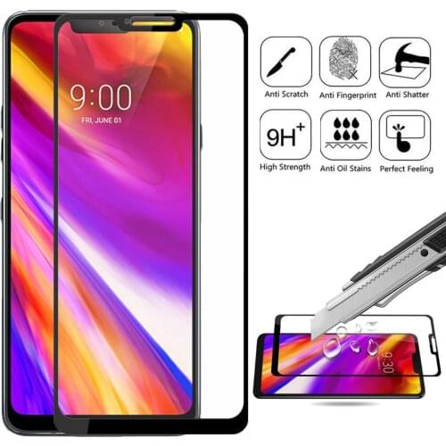 Full Cover Tempered Glass Screen Protector Explosion-proof Ultra Thin Black Edge Front Guard Films For LG G7 ThinQ / G7 G710EM