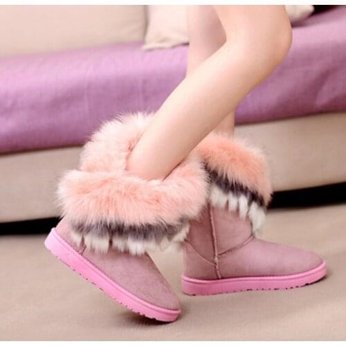 Explosion models hot womens boots 2019 winter new thick bottom warm thick snow boots comfortable non-slip boots large size 42