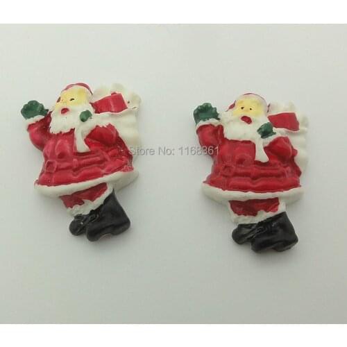 1pcs/lot resin flat back carry bag Christmas father 27mm Cabochons Hair Bow Center DIY Christmas decration C111-6