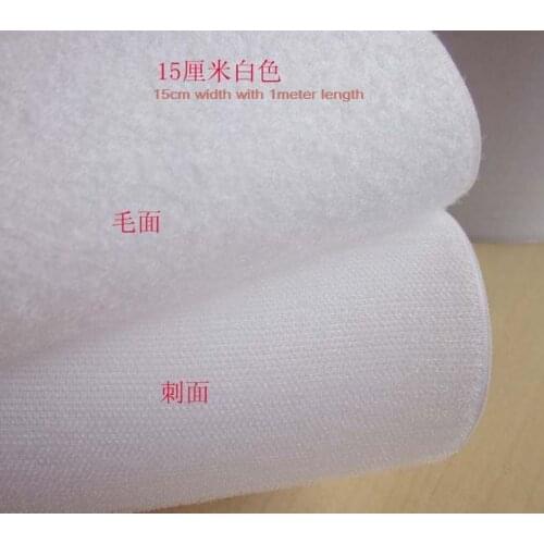 15cm*1m/pair hook loop tape fastener for clothing White Black magic tape Hook and Loop fastener nylon sewing accessories