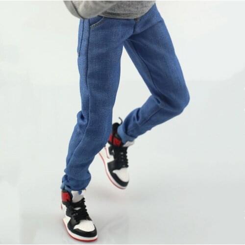 2 colors Models 1/6 Scale Mens Trend Loose Jeans Boy Sports leisure pants Model For 12"Body Doll clothing accessories