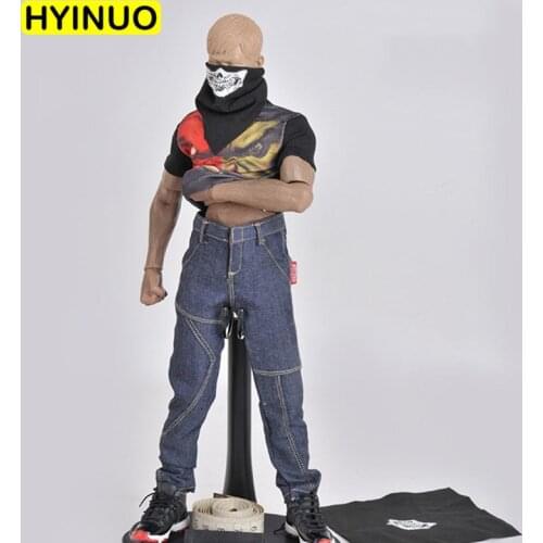 1/6 Scale Men Fashion Square Masked Skeleton Face Towel Male robbery Scarf Toys Clothing for 12" Action Figure Body Accessories