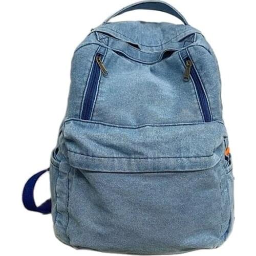 2021 High Quality Women Denim Backpack Casual Travel Bags Vintage School Bags For Girls Laptop Bags Drop Shipping