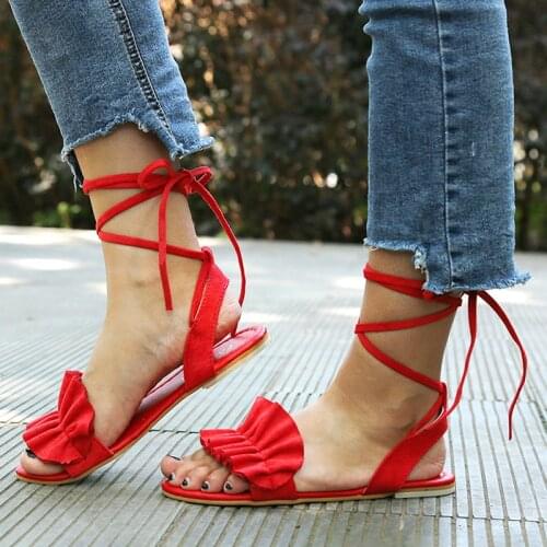 2021 Women Sandals Fashion Gladiator Sandal Sexy Flower High Sandalias Cross Tie Summer Style Casual Shoes Woman Beach Sandals