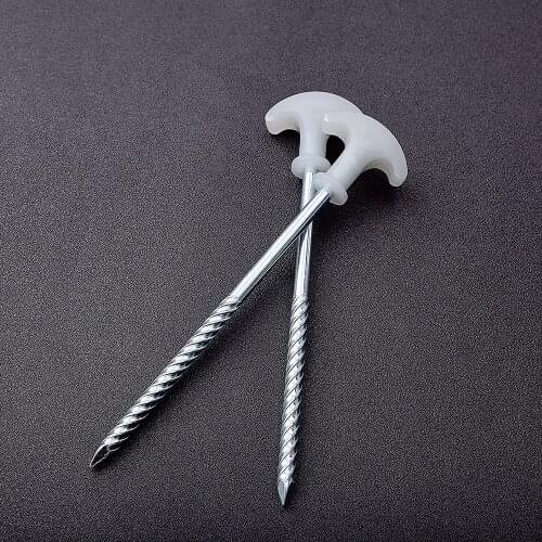 4PC outdoor tent ground nail high strength sky curtain fluorescent ground nail stainless steel camping accessories