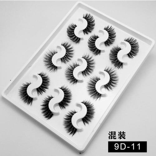 45pcs wholesale 9D eyelashes 100% Cruelty free Lashes Handmade Reusable Natural Eyelashes Popular False Lashes Makeup
