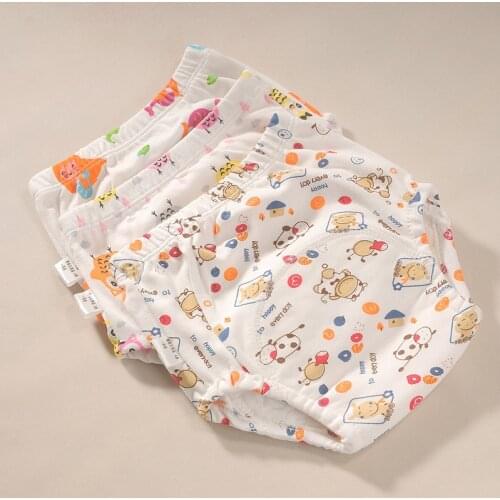 5pcs/lot Six Layers Pure Cotton Baby Training Pants Reusable Diapers Newborn Baby Child Panties Nappy Soft Training Pants