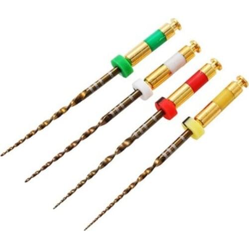6pcs/pack Dental Wave Gold One Files Small 25mm Dental Rotary Files Primary Endodontic NITI Files Used For Dentistry Instruments