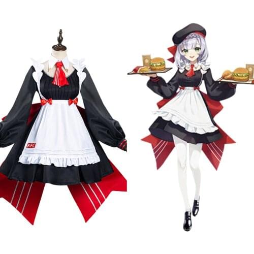 Anime Genshin Impact Noelle Cosplay Costume Dress Maid Outfit Halloween Carnival Suit