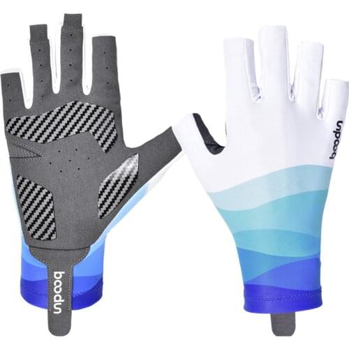 Boodun Breathable Fishing Half Finger Gloves Summer Sunscreen Anti-slip Outdoor Fishing Cycling Gloves Fishing Accessories