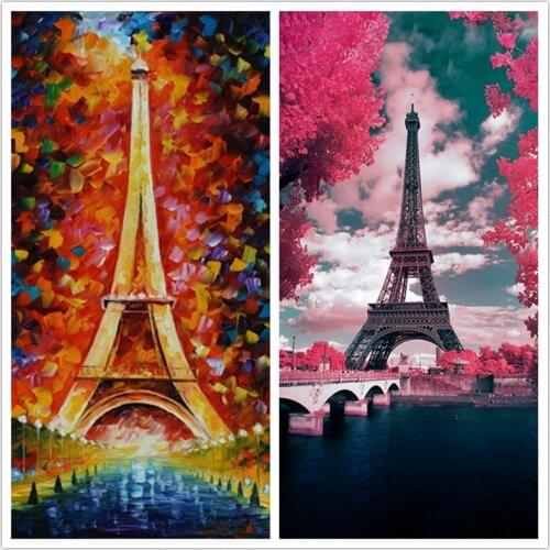 Wooden Toys Jigsaw Puzzle 1000 Pieces Interactive Games for Adults and Children-Landscape Painting of the Eiffel Tower