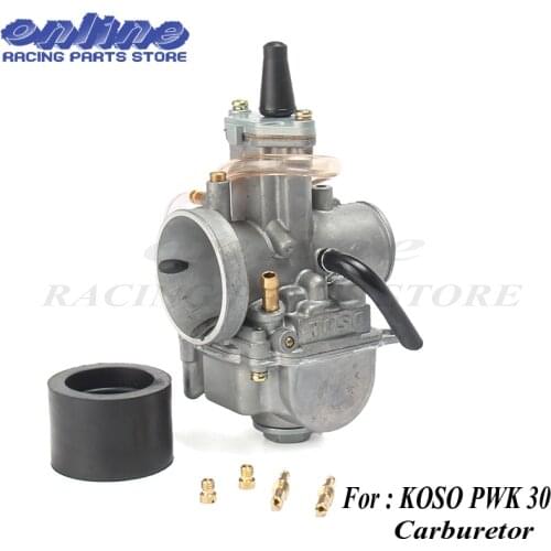30mm Carb for koso pwk30 carburetor Carburador with power jet fit on 2T/4T engine racing motorcycle