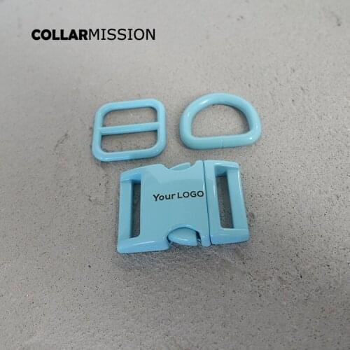 Metal buckle+adjust buckle+D ring) DIY dog collar 20mm webbing accessory We provide laser engraving service customize LOGO