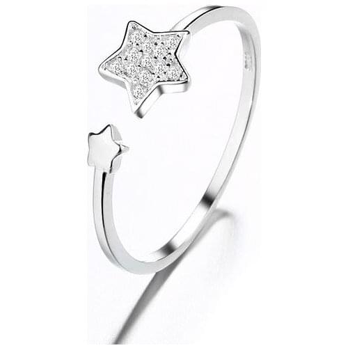 Fashion Ring Moon Star Open Finger Adjustable Rings Women Girls Rhinestone Crystal Bride Jewelry nal Star Guardian Ring jewelry