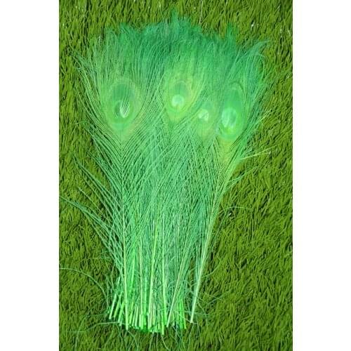 New! Free Shipping Sale 50 pcs / lot beautiful green peacock tail feathers 10-12 inches Wedding, Party, Home