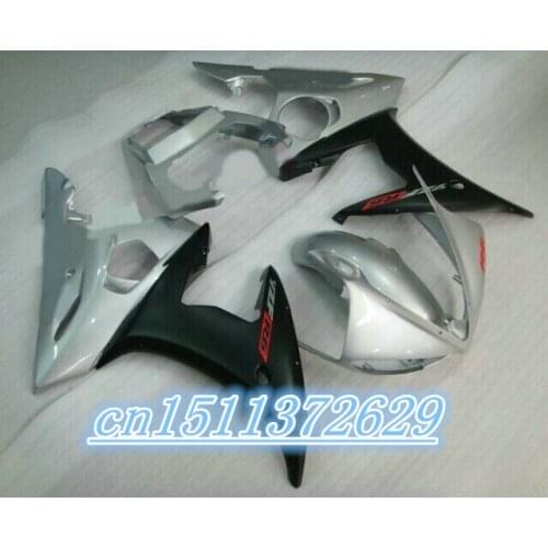 Dor-ABS Fairing for YZF-R6 03-05 YZF R6 03 04 05 YZFR6 R6 2003-2005 2003 2004 2005 for silver black D