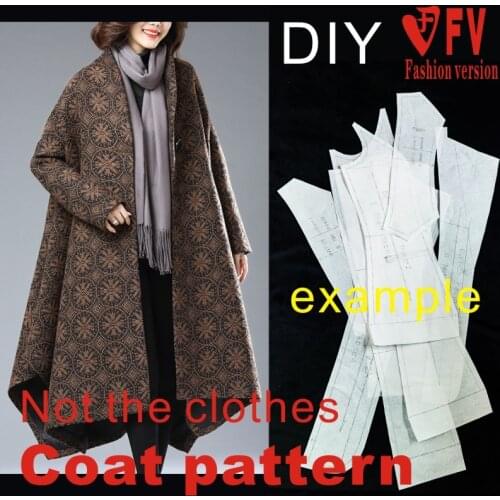 Clothing DIY pattern fashion new womens coat coat pattern cutting drawing BFY-282