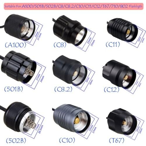 1PC Hunting Remote Pressure Switch For A100/501B/502B/C8/C8.2/C10/C11/C12/T67/710/802 Flashlight Rat Mouse Torch Tail Switch