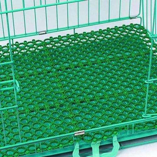 PVC Plastic Pet Small Animal Hamster Rabbit Skidproof Splicing Foot Pad Cage Floor Mesh Mat Water Leak Pet Cage Pads Accessories