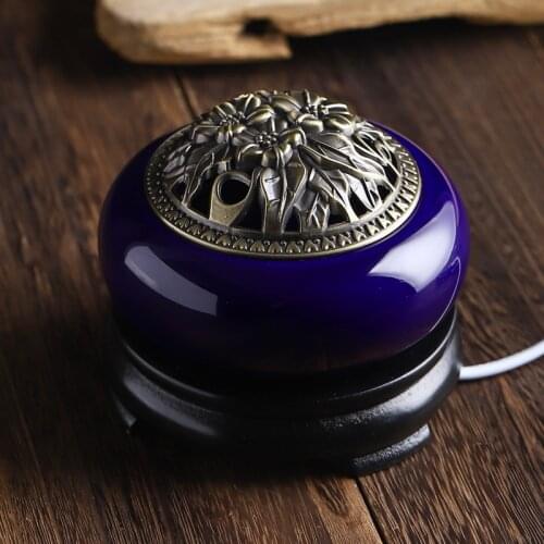 Modern Chinese Incense Burner Ceramic Blue High Quality Incense Burner Retro Design Exquisite Brule Encens Porch Decor EI50IB