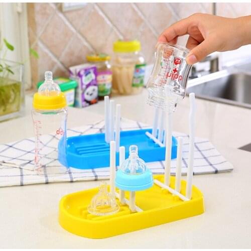 Drying Rack for Baby Feeding Bottle Water Bottle Holder Milk Glass Bottles Rag Storage Racks Folding Shelf for Home Kitchen
